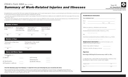 OSHA Form 300 - Fill Out, Sign Online and Download Printable PDF