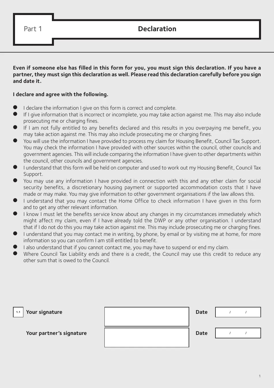Islington, Greater London United Kingdom Application Form for Housing Benefit (Including Local