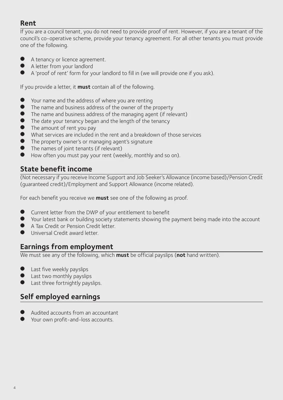 Islington, Greater London United Kingdom Application Form for Housing