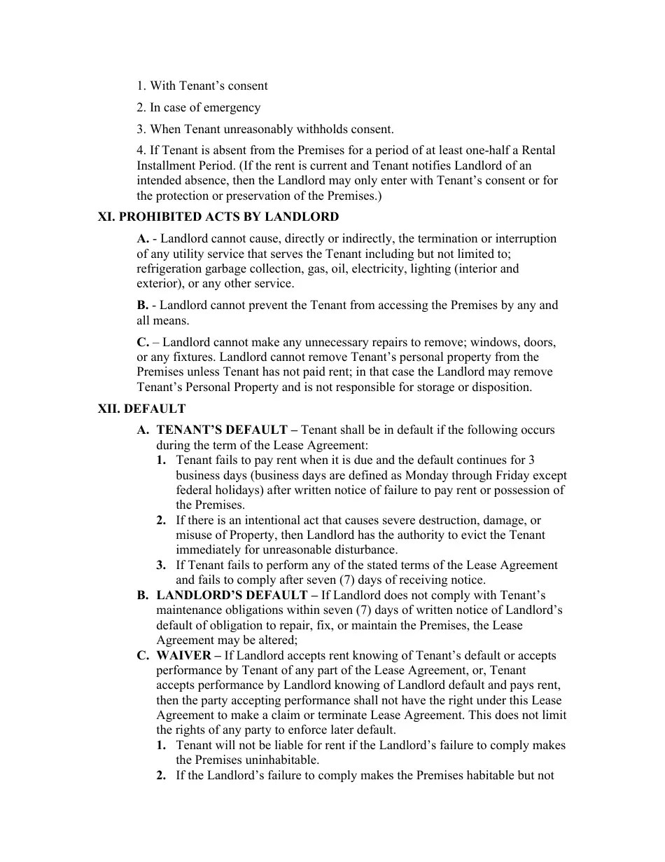 Vermont Residential Lease Agreement Form Fill Out, Sign Online and