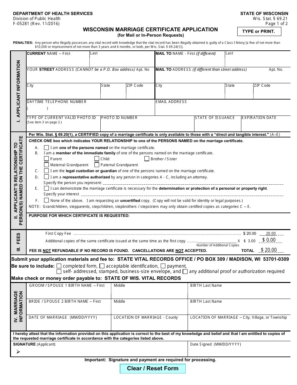 Form F05281 Fill Out, Sign Online and Download Fillable PDF