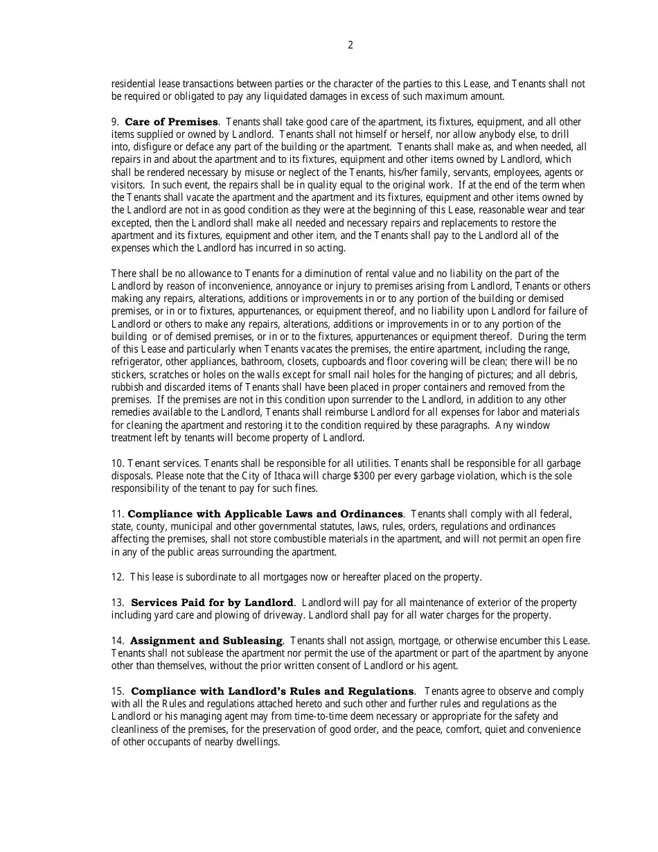 New York Apartment Lease Agreement Template Fill Out, Sign Online and