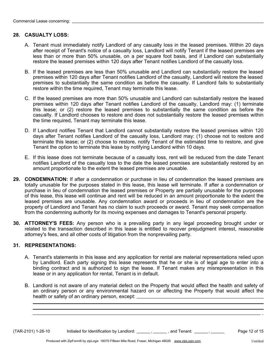 Form TAR2101 Fill Out, Sign Online and Download Fillable PDF, Texas