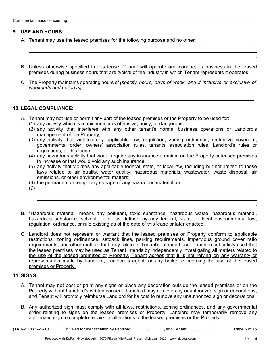 Form TAR2101 Fill Out, Sign Online and Download Fillable PDF, Texas