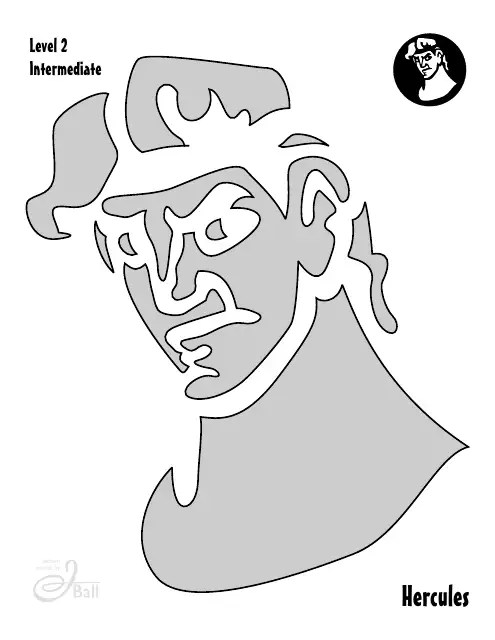 Hercules Pumpkin Carving Template Download Printable PDF Templateroller