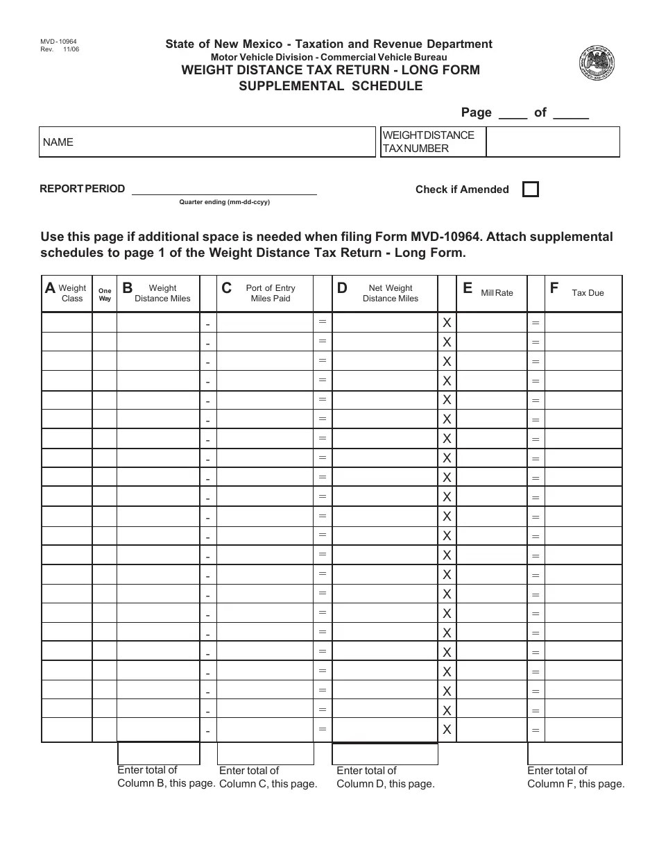 Form MVD10964 Fill Out, Sign Online and Download Printable PDF, New