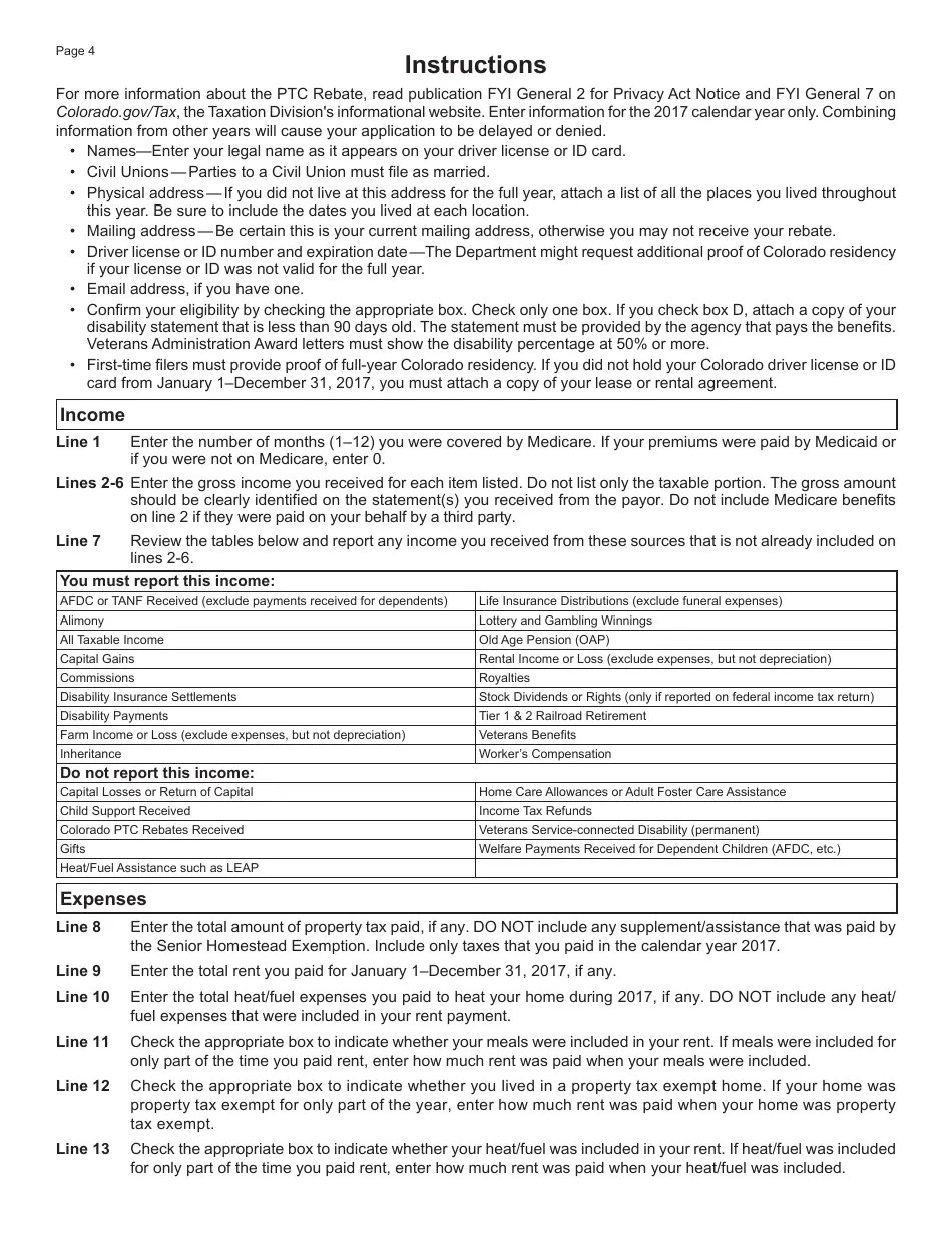 Form DR0104PTC Download Fillable PDF or Fill Online Colorado Property