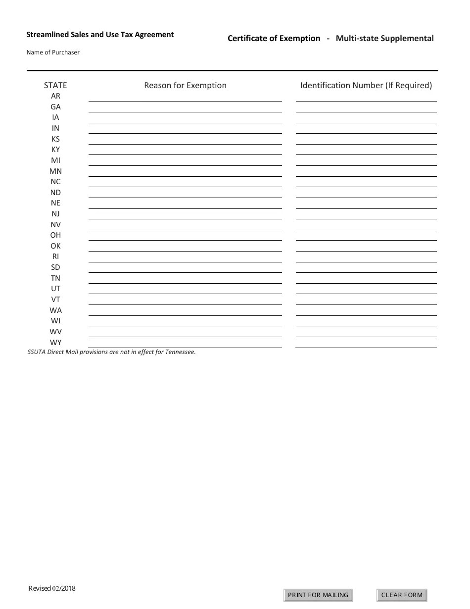 Form 1932 Download Fillable PDF or Fill Online Certificate of Exemption