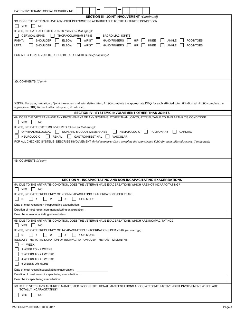 VA Form 210960M3 Fill Out, Sign Online and Download Fillable PDF