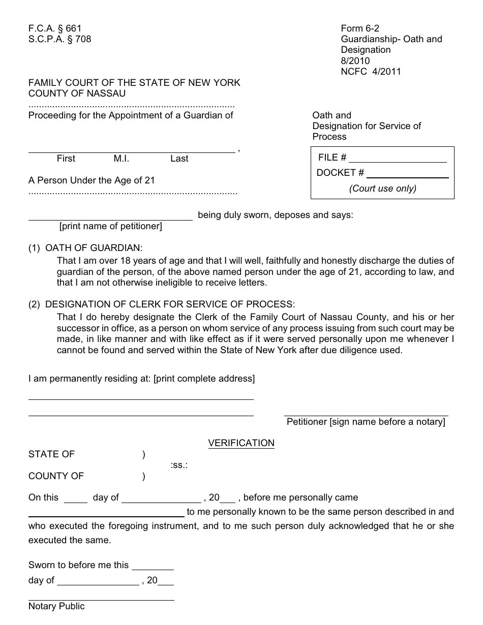 Form 62 Fill Out, Sign Online and Download Printable PDF, Nassau
