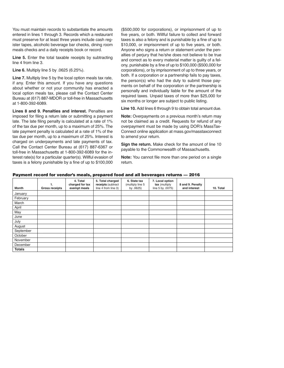Download Instructions for Form STMAB4 Sales Tax on Meals, Prepared