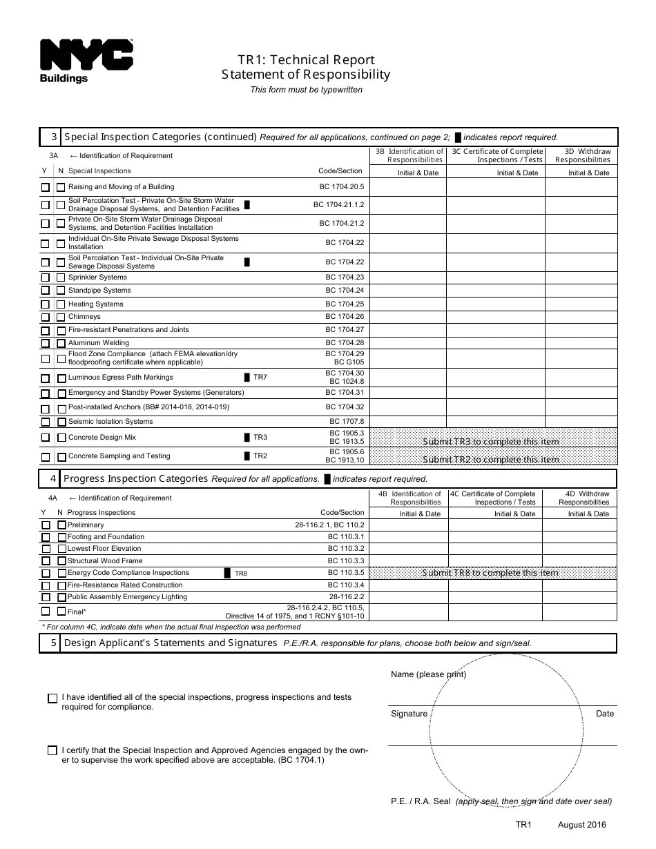 Form TR1 Fill Out, Sign Online and Download Fillable PDF, New York