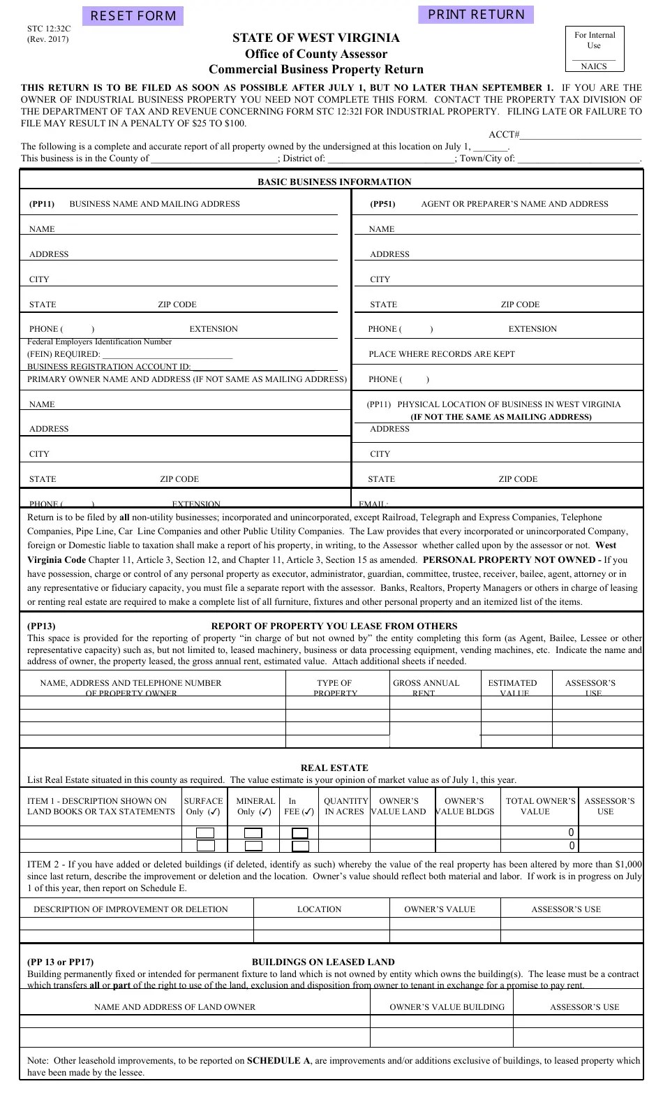 Form STC1232C Fill Out, Sign Online and Download Fillable PDF, West