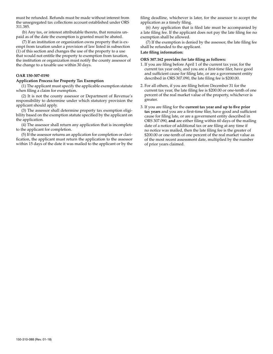 Form ORAPRPPTE Download Fillable PDF or Fill Online Application for