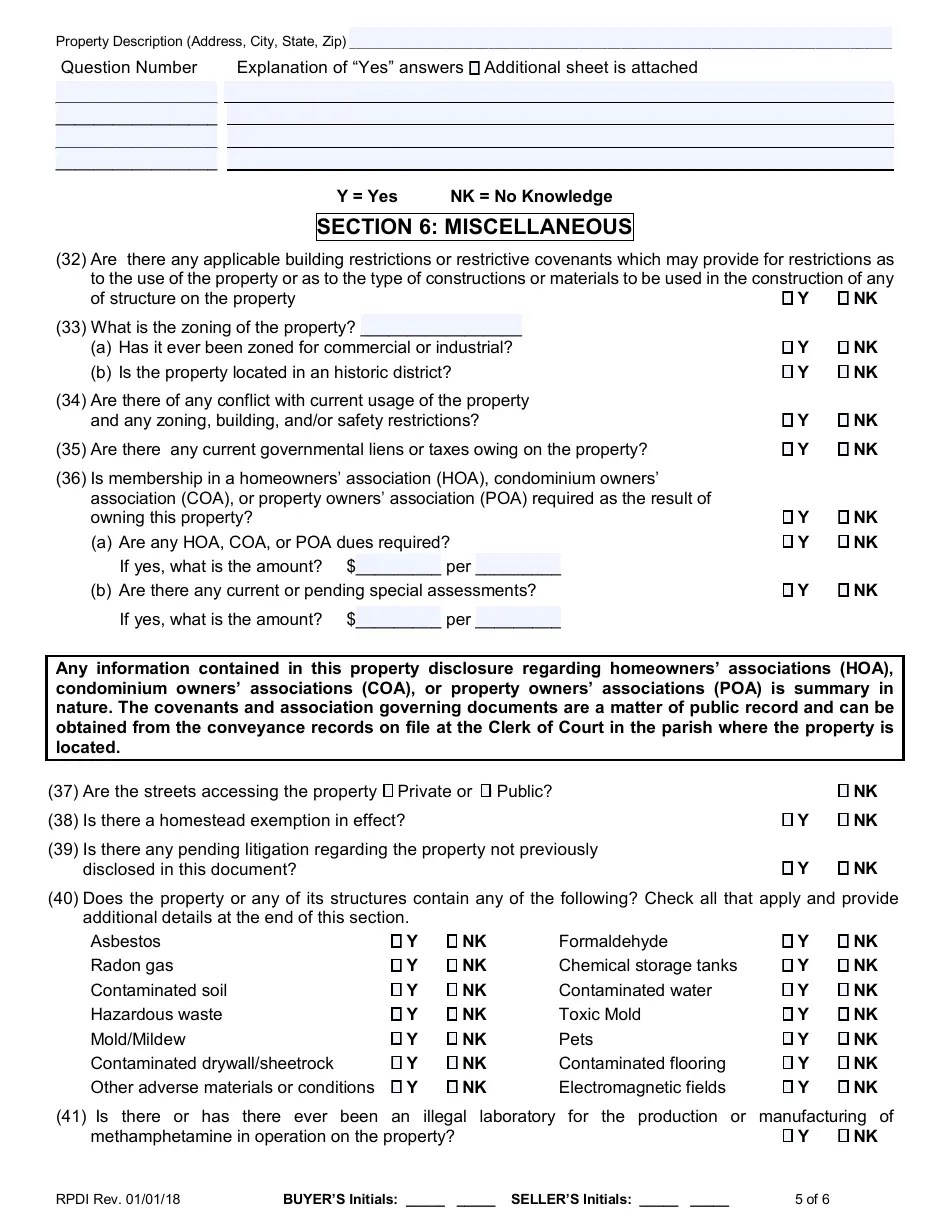 Louisiana Property Disclosure Exemption Form Fill Out, Sign Online and Download PDF