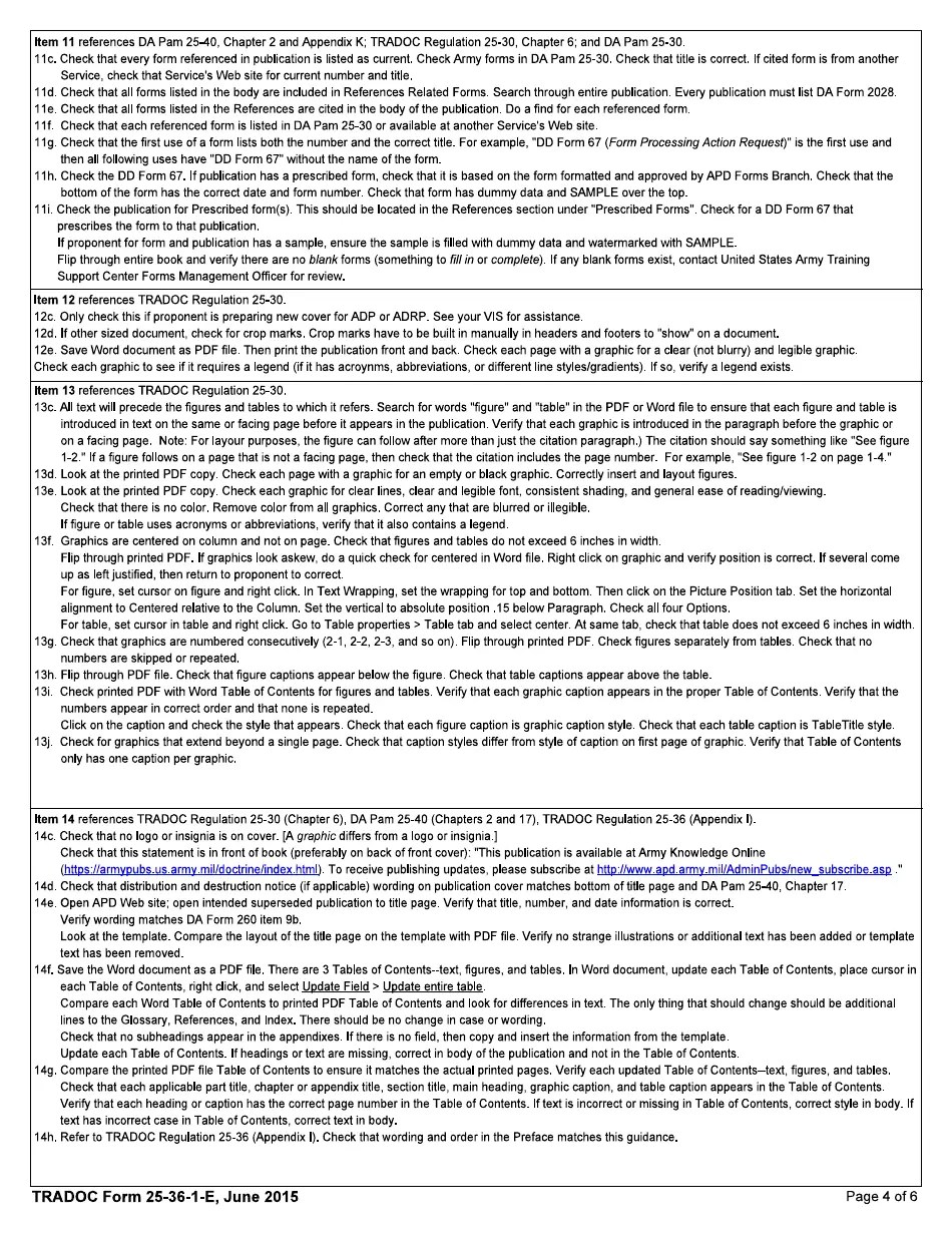 TRADOC Form 25361E Fill Out, Sign Online and Download Fillable PDF(06)