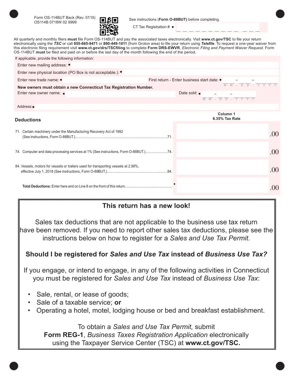 Form OS114BUT Fill Out, Sign Online and Download Printable PDF