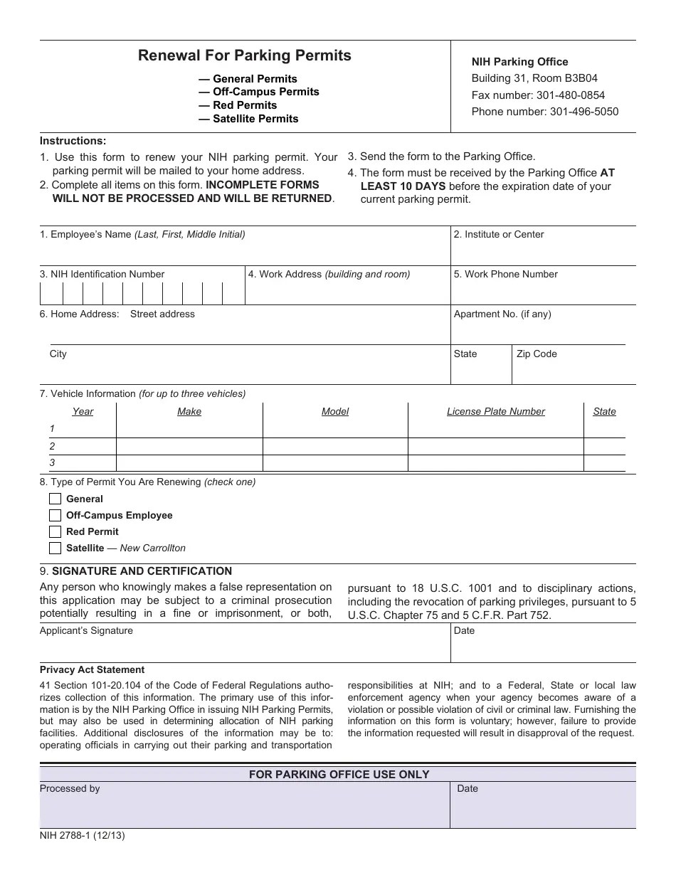 Form NIH27881 Fill Out, Sign Online and Download Fillable PDF