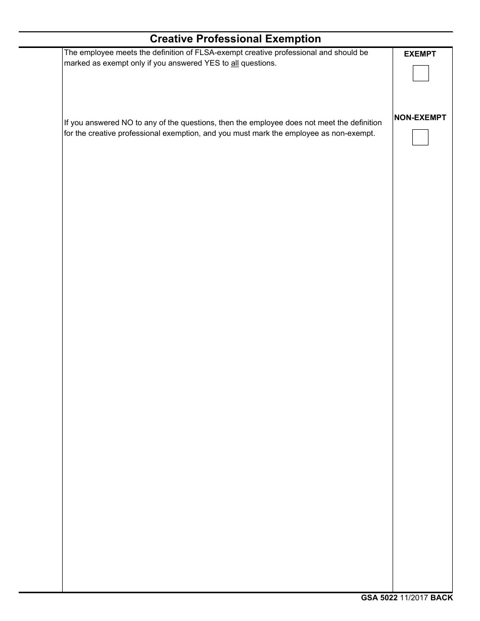 GSA Form 5022 Fill Out, Sign Online and Download Fillable PDF