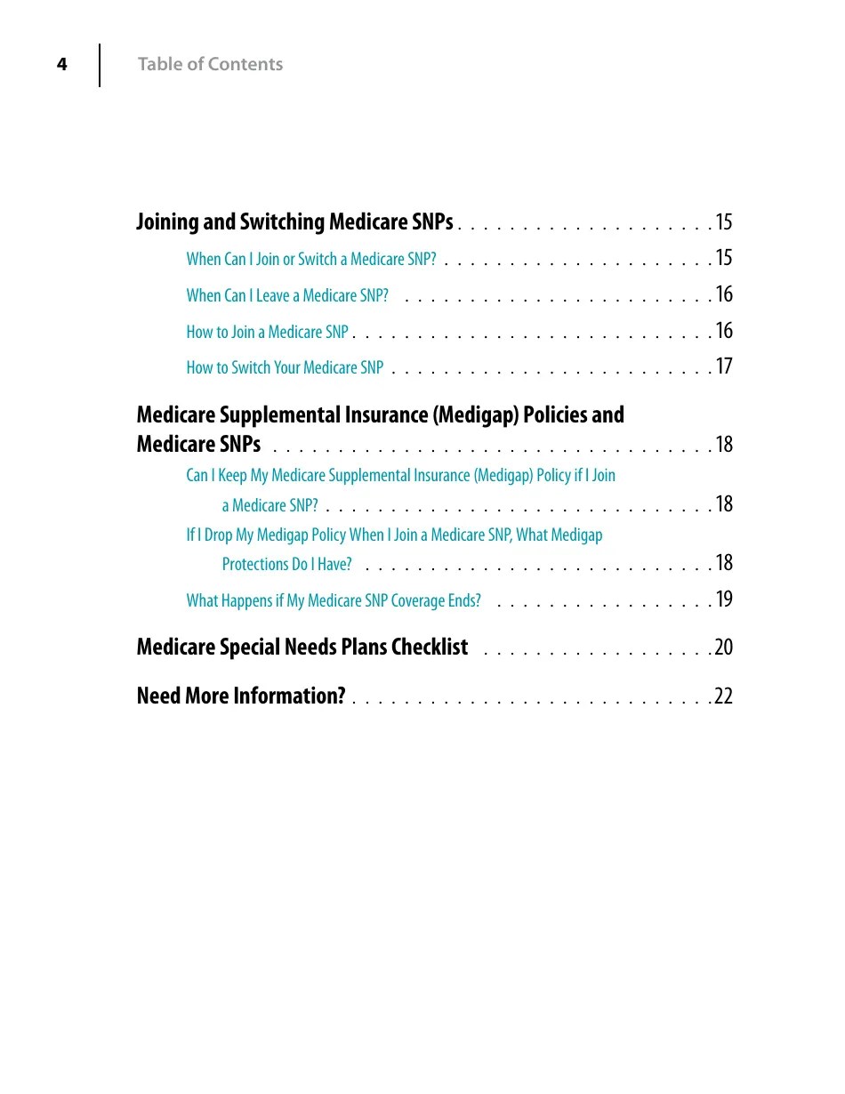 Your Guide to Medicare Special Needs Plans (Snps) Fill Out, Sign