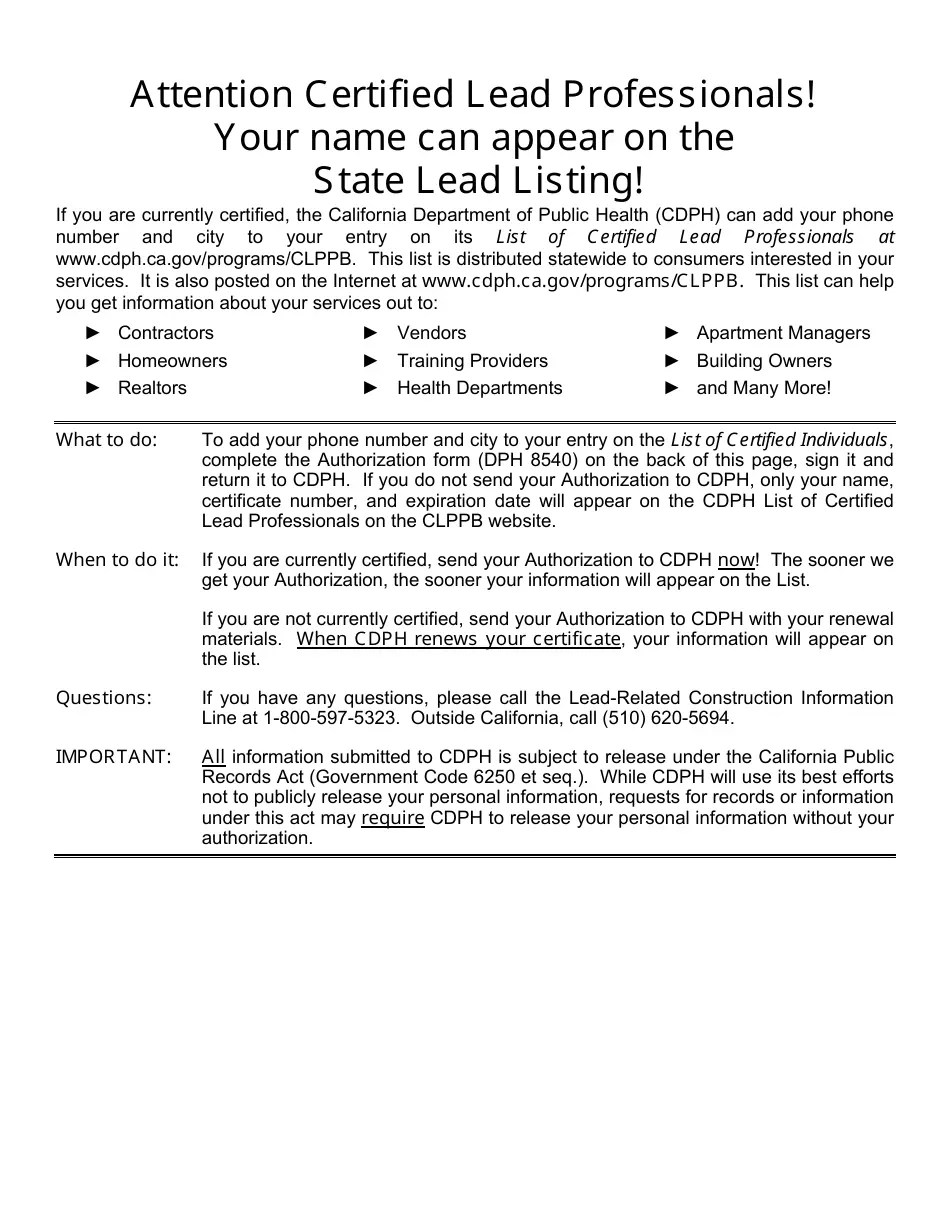 Form CDPH8553 Fill Out, Sign Online and Download Printable PDF