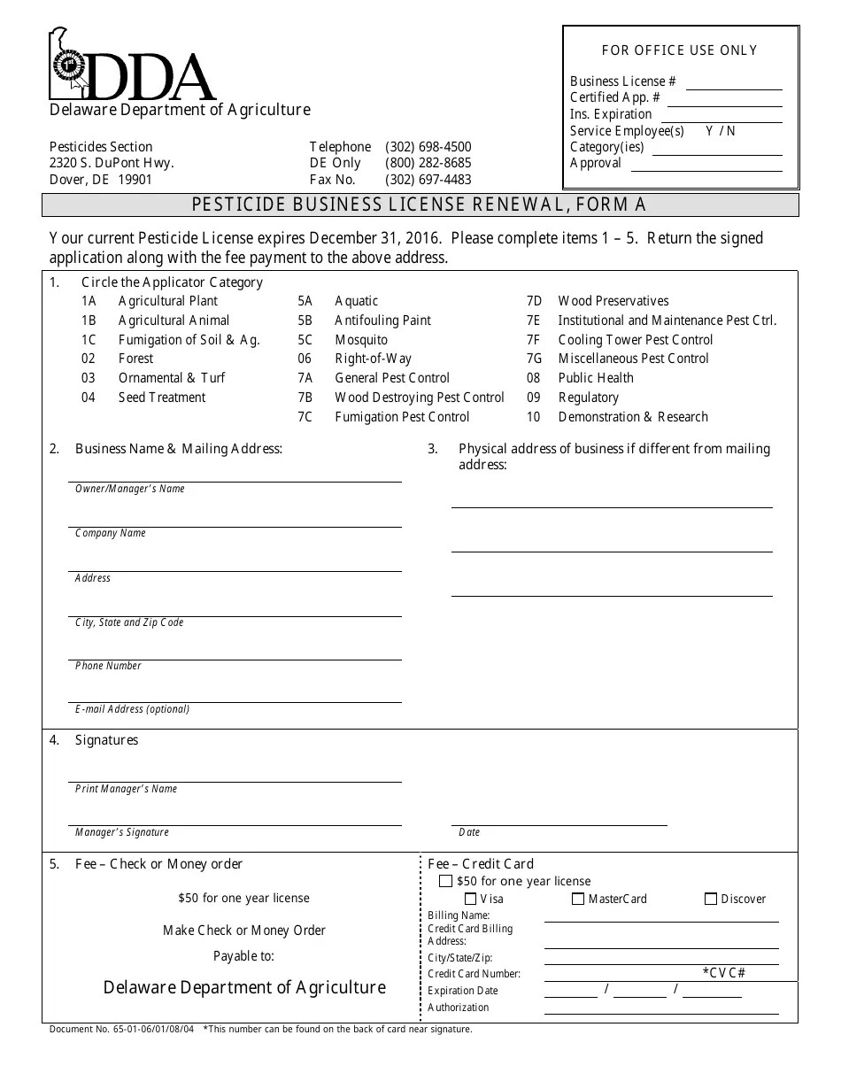 Form A Fill Out, Sign Online and Download Printable PDF, Delaware