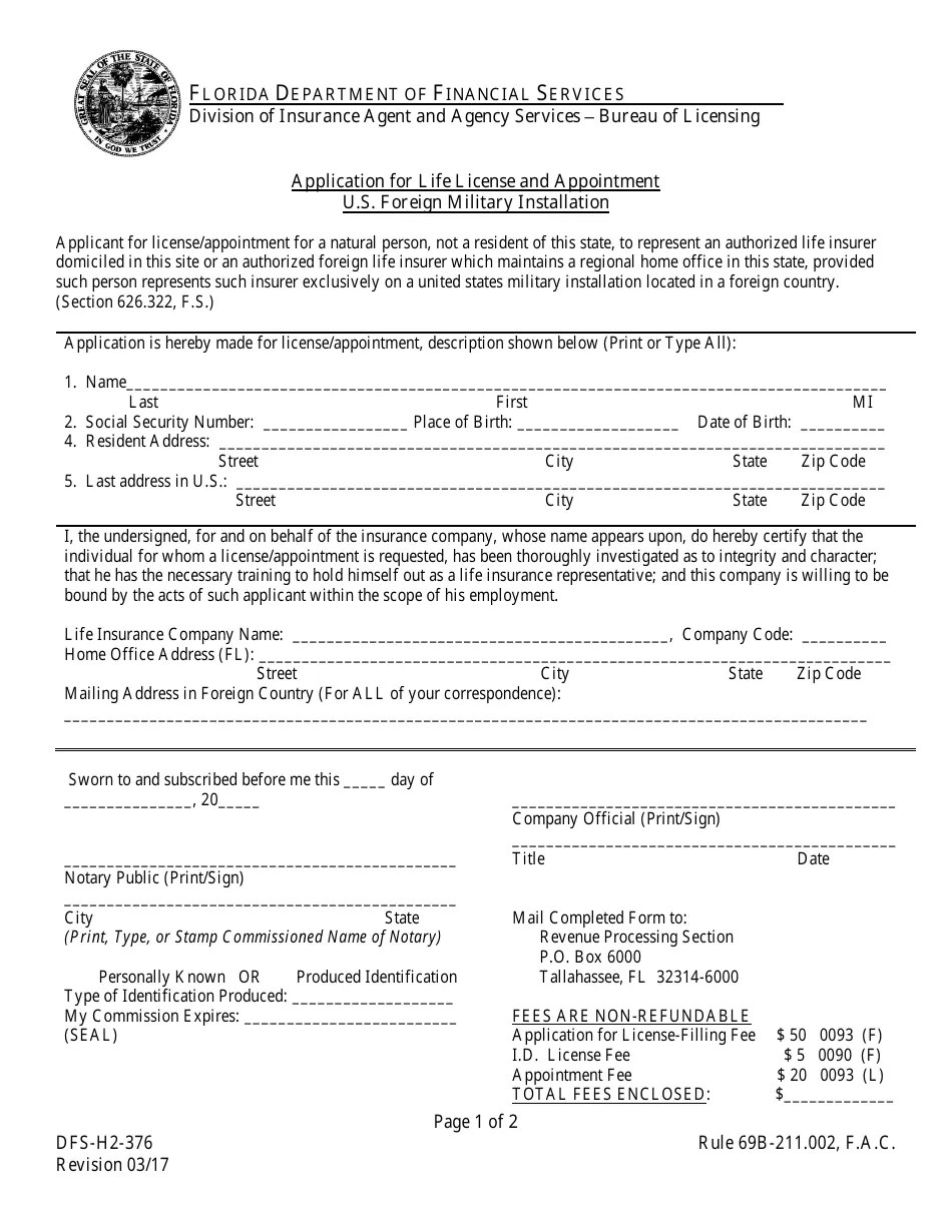 Form DFSH2376 Fill Out, Sign Online and Download Fillable PDF