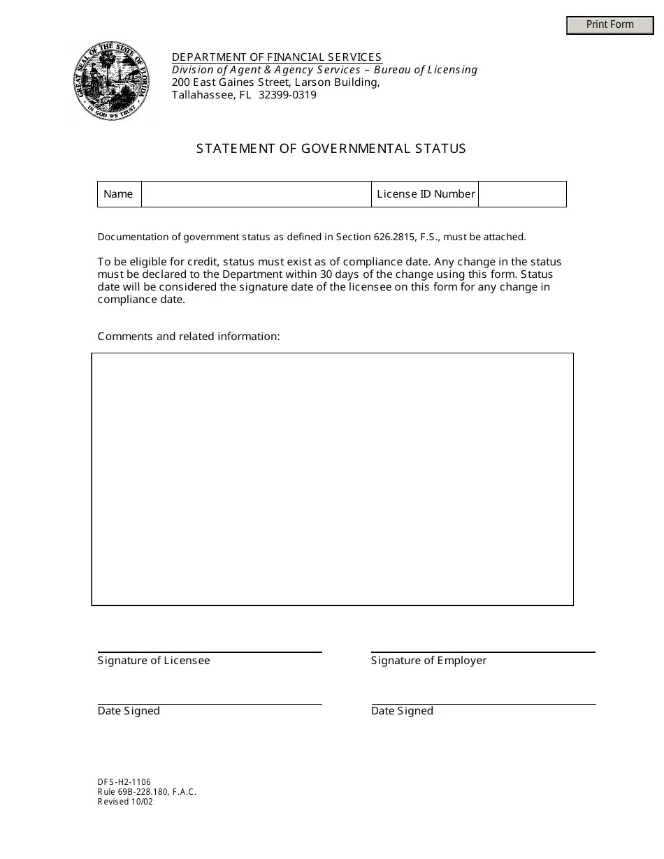 Form DFSH21106 Fill Out, Sign Online and Download Fillable PDF