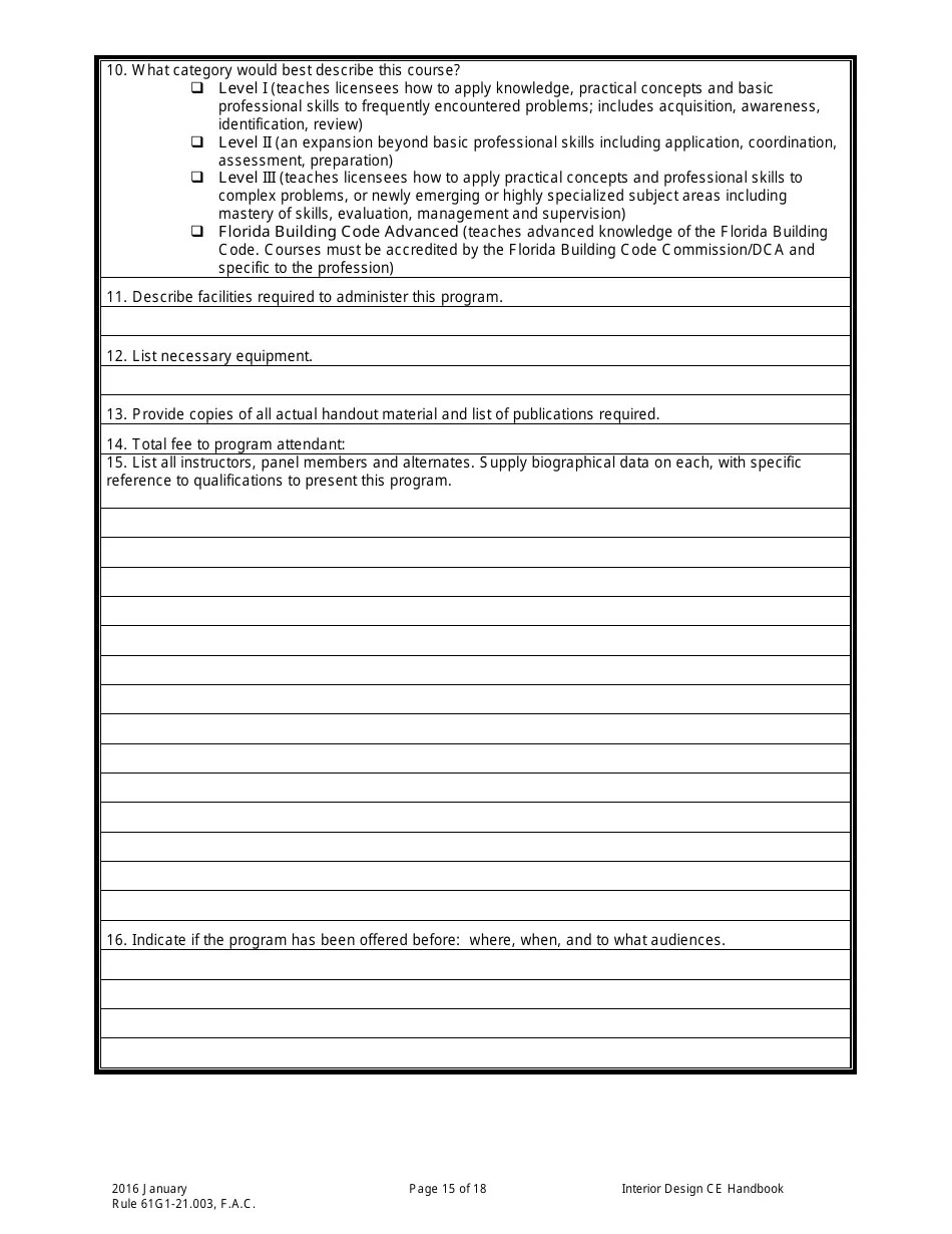 Form DBPR ID4002 Download Printable PDF or Fill Online Interior Design