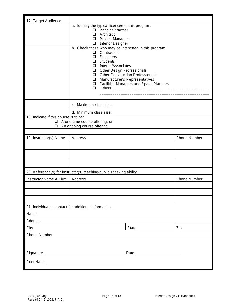 Form DBPR ID4002 Download Printable PDF or Fill Online Interior Design