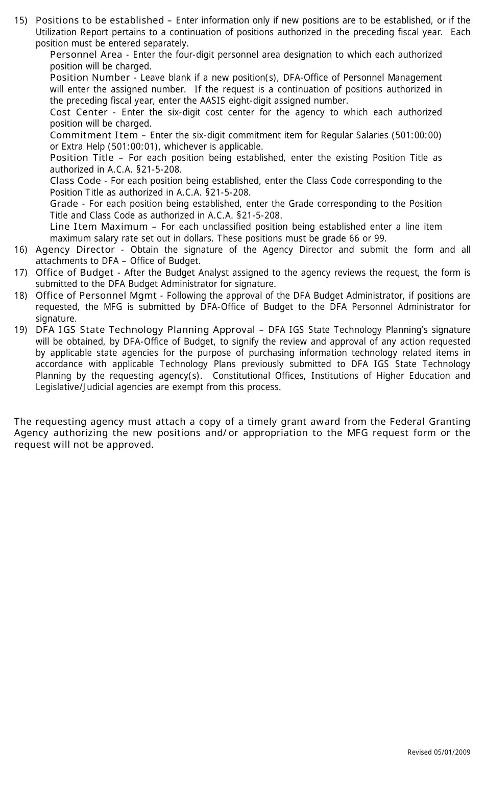 Download Instructions for Miscellaneous Federal Grant (Mfg) Utilization