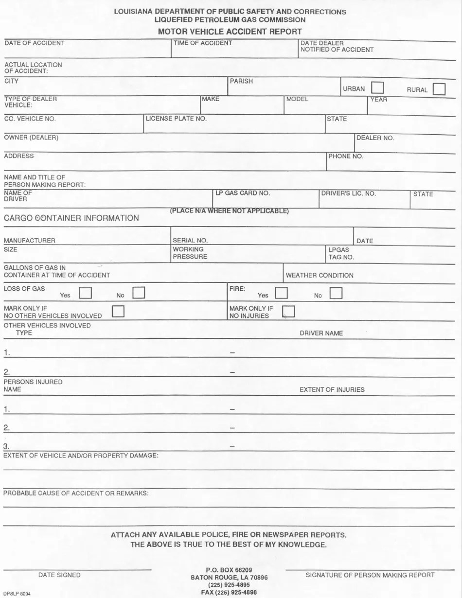 Form DPSLP8034 Fill Out, Sign Online and Download Printable PDF