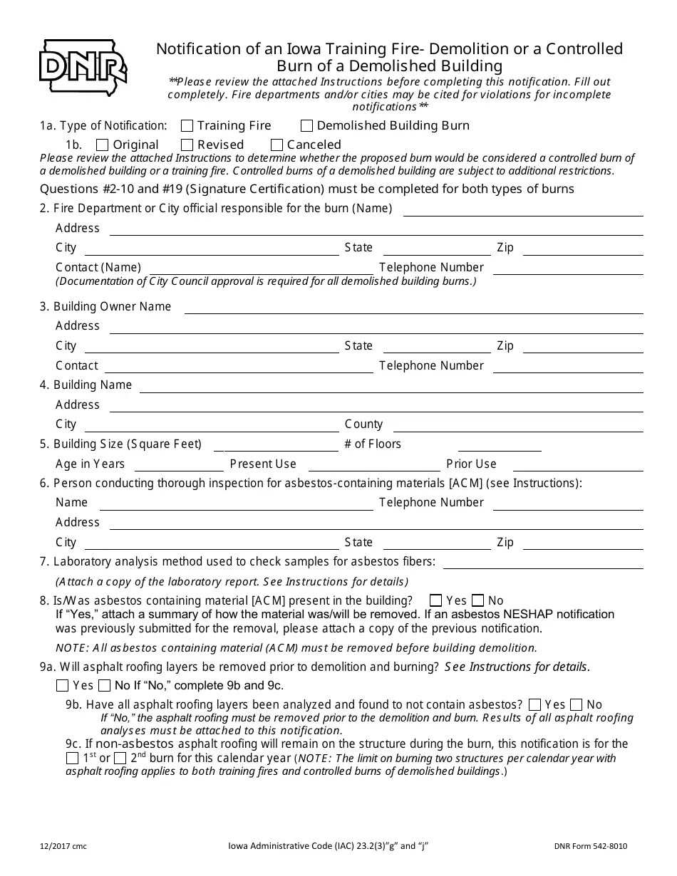 DNR Form 5428010 Fill Out, Sign Online and Download Fillable PDF
