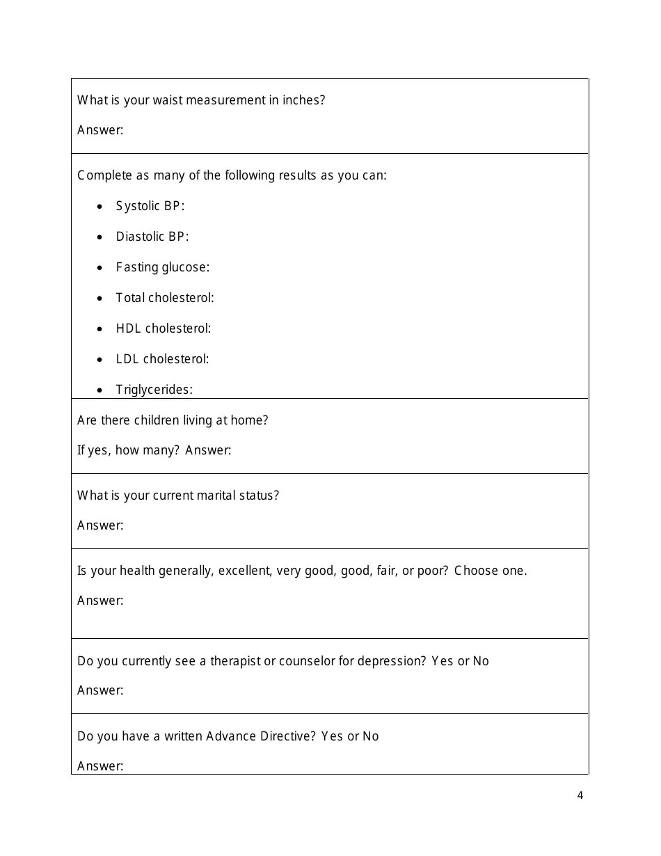 Maryland Health Risk Assessment Form Employee and Retiree Health and Welfare Benefits Program