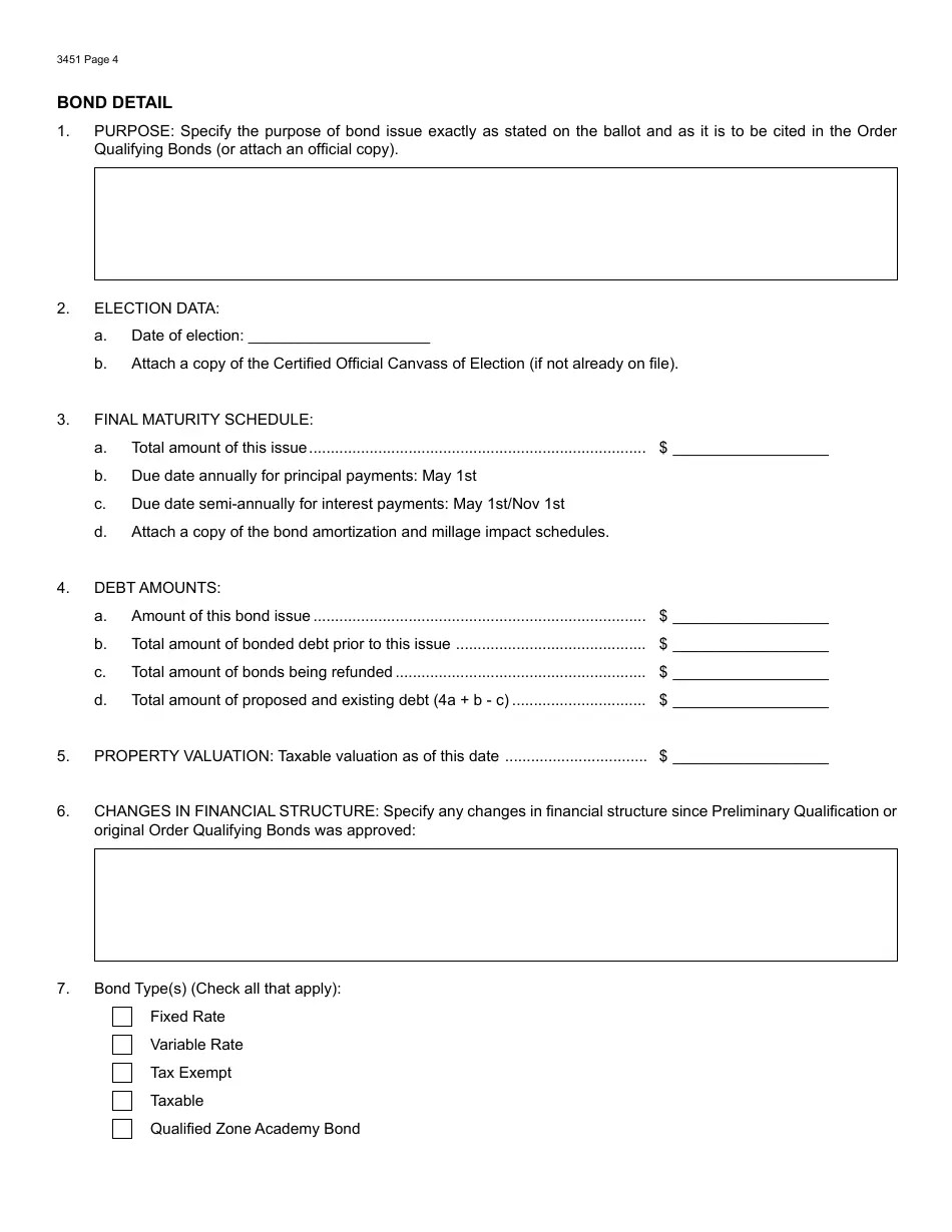 Form 3451 Fill Out, Sign Online and Download Fillable PDF, Michigan