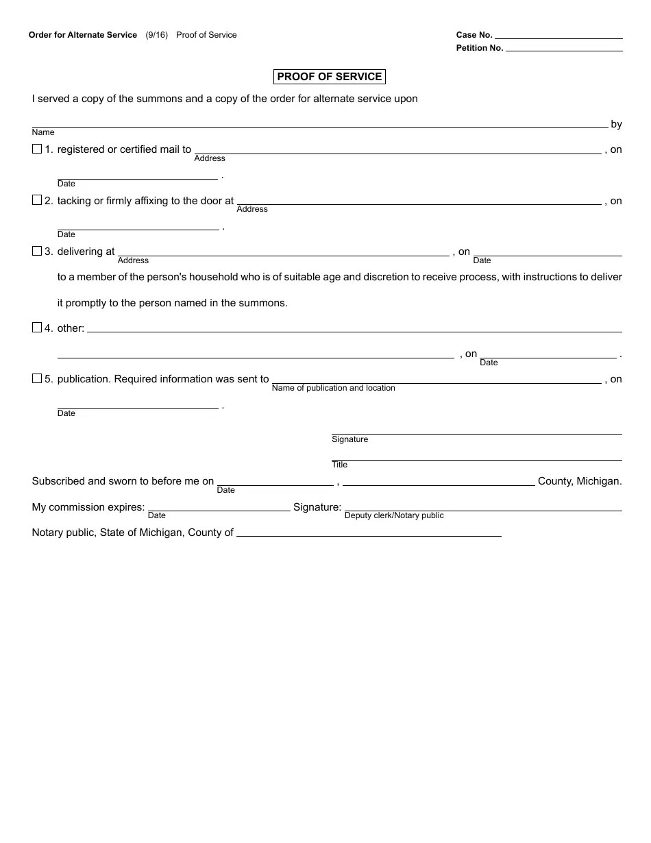 Form JC47 Fill Out, Sign Online and Download Fillable PDF, Michigan