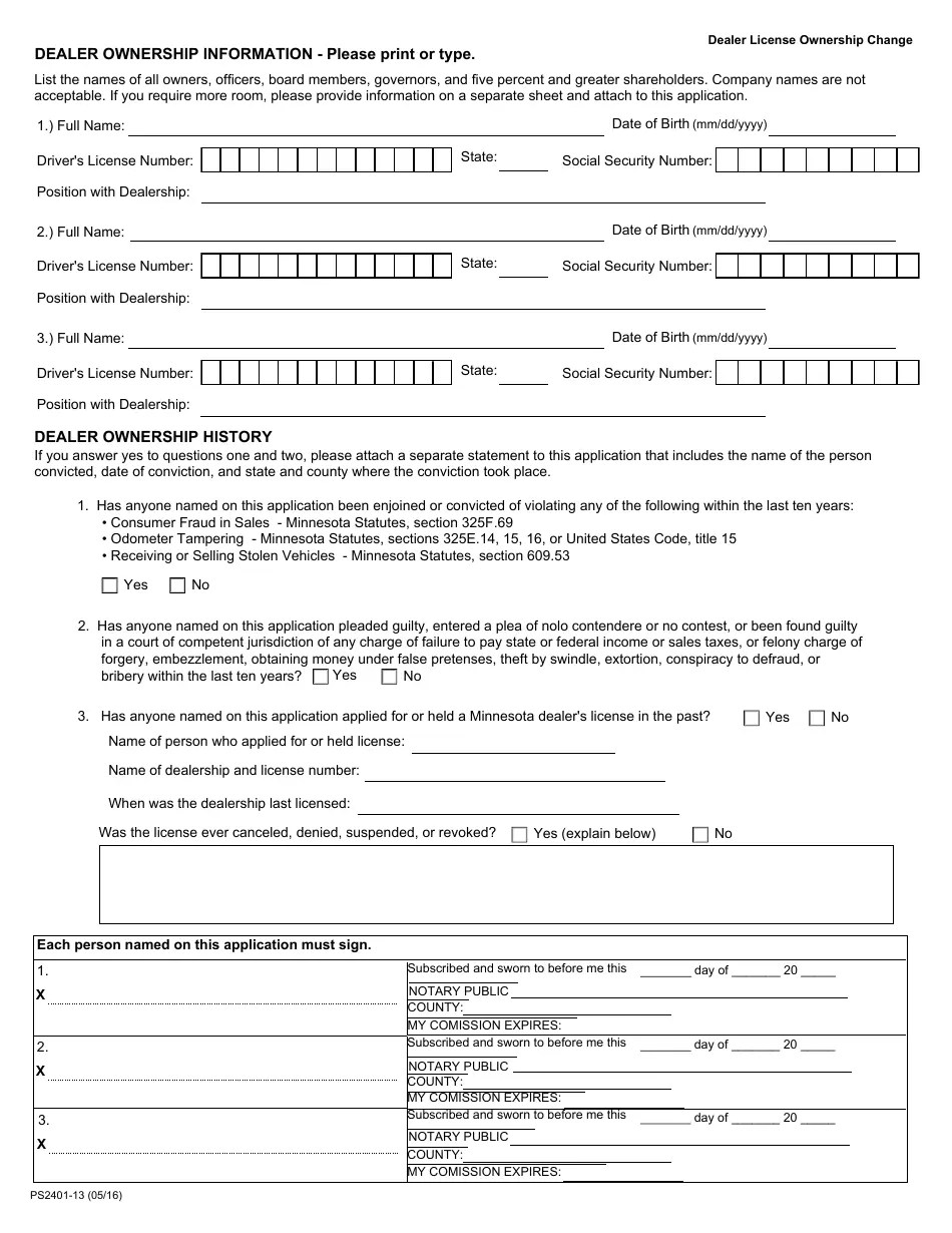 Form PS240113 Fill Out, Sign Online and Download Fillable PDF