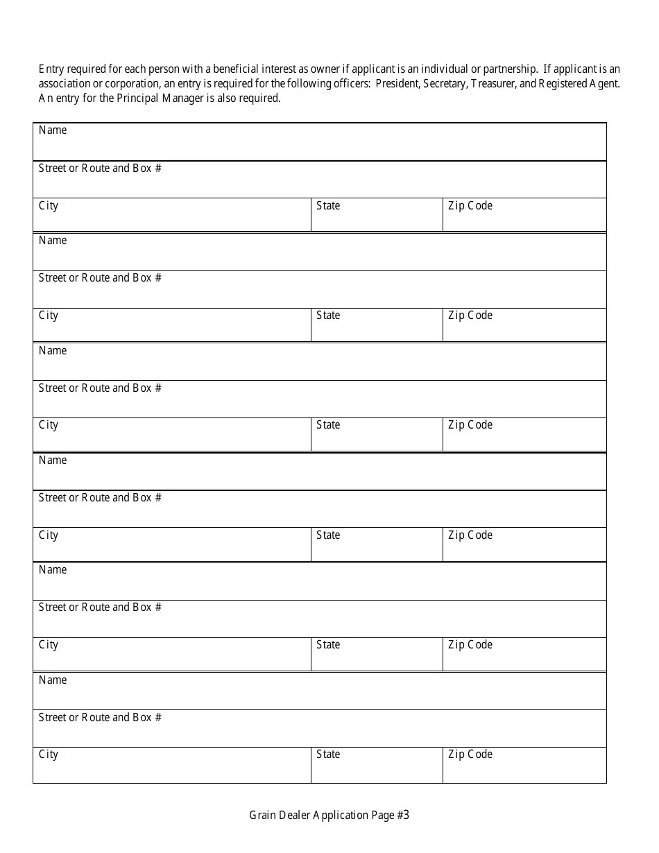 Mississippi Application for Grain Dealer License Fill Out, Sign