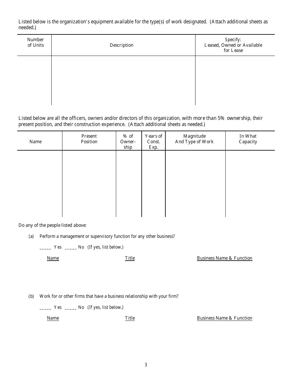 Missouri Prequalification Contractor Questionnaire Form Fill Out, Sign Online and Download PDF