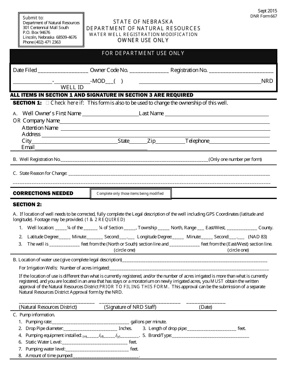 DNR Form 667 Fill Out, Sign Online and Download Fillable PDF