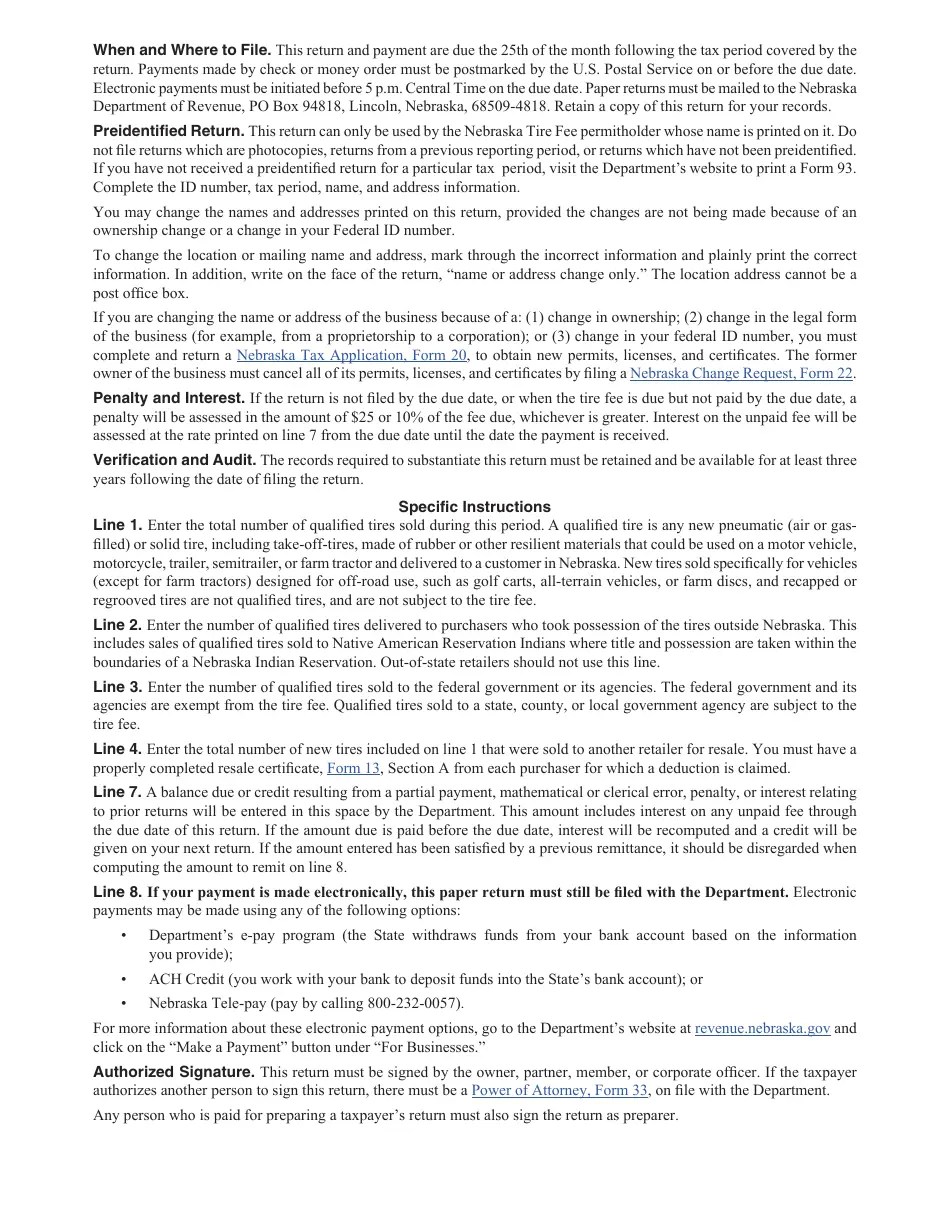 Form 93 Fill Out, Sign Online and Download Fillable PDF, Nebraska