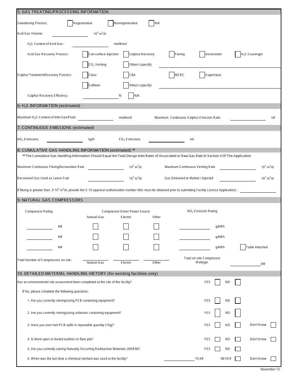 Saskatchewan Canada Upstream Oil and Gas Facility Licence Application
