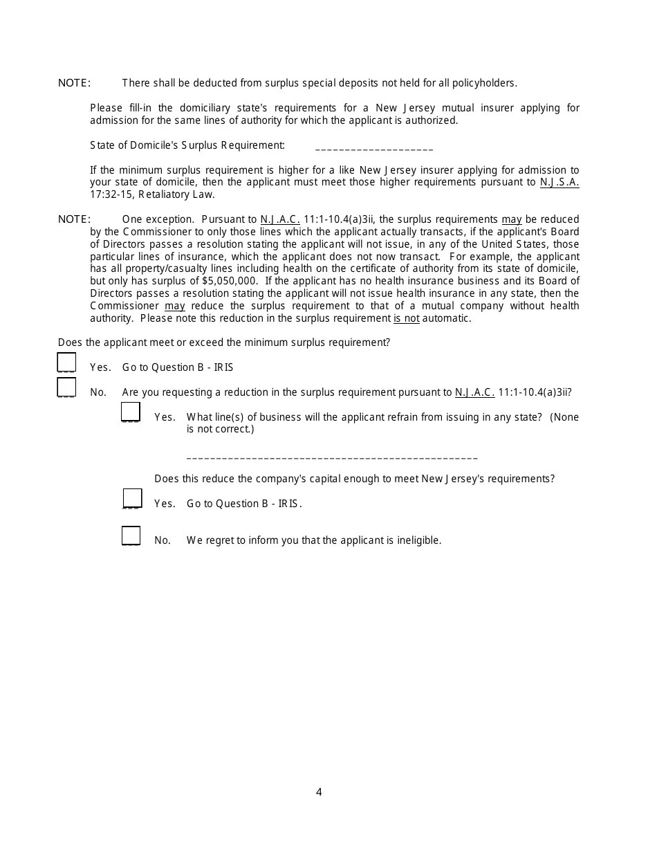 New Jersey New Jersey General Eligibility Requirements Worksheet