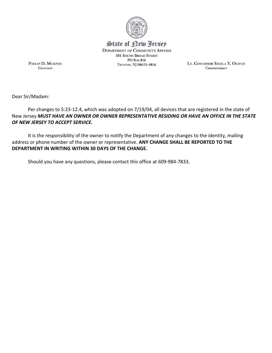 New Jersey Application for Registration and/or Transfer of Owner Fill