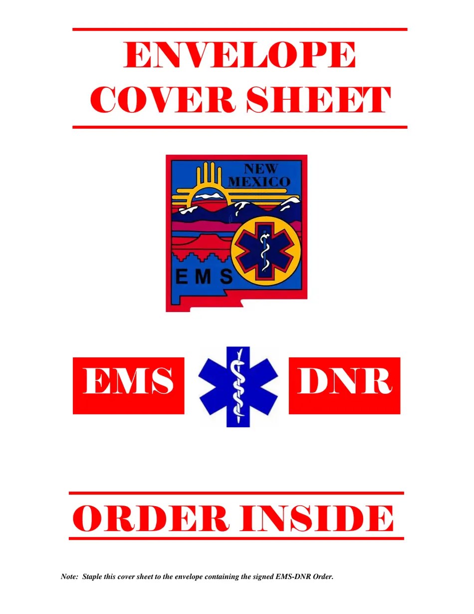 New Mexico Emergency Medical Services (EMS) Do Not Resuscitate (DNR