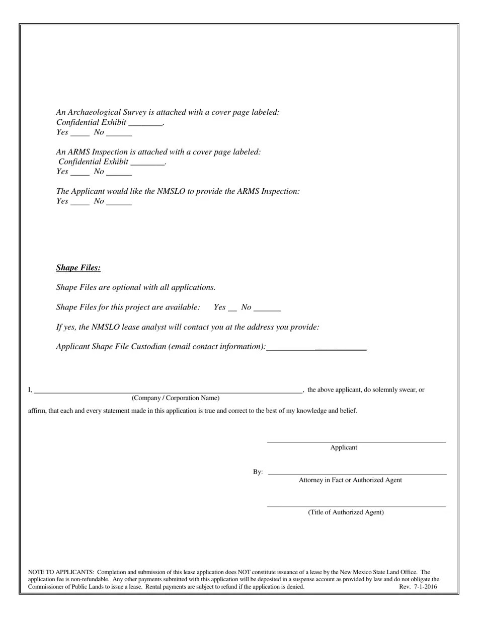 New Mexico Application for a Rule 4 (19.2.4 Nmac) Salt Lease on State