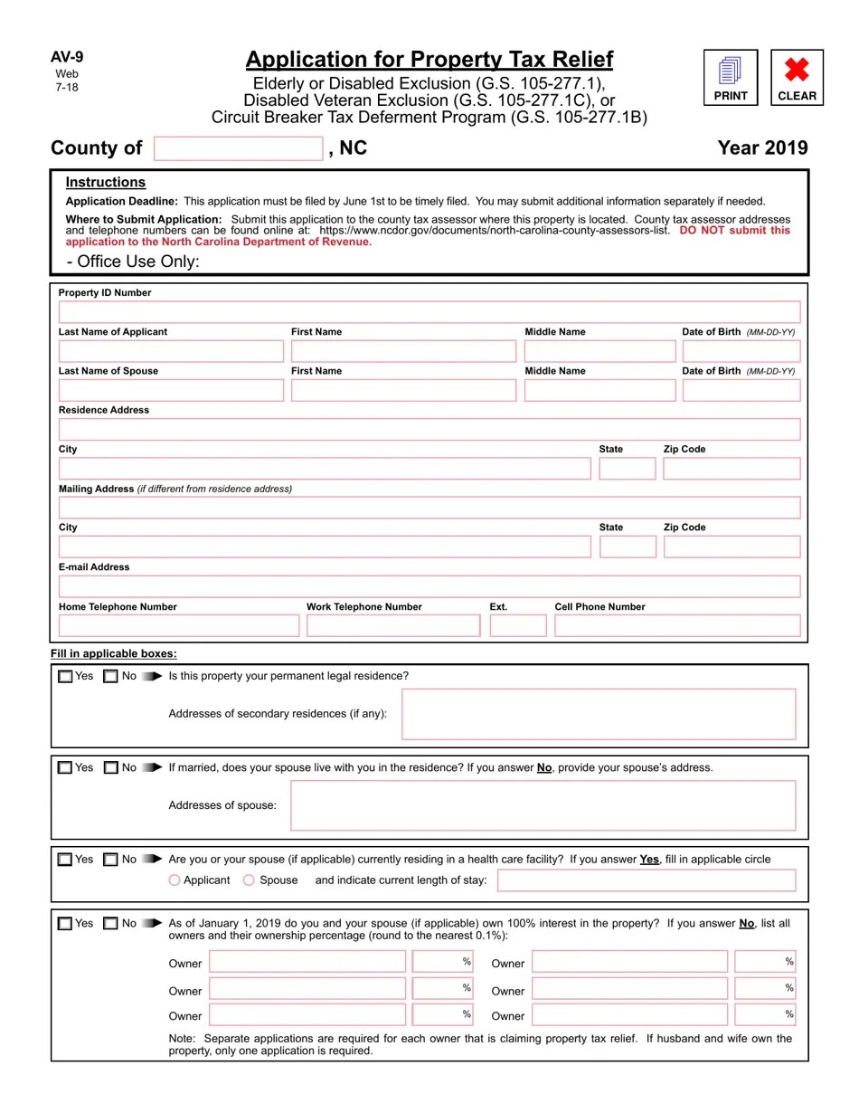 Form AV9 2019 Fill Out, Sign Online and Download Fillable PDF