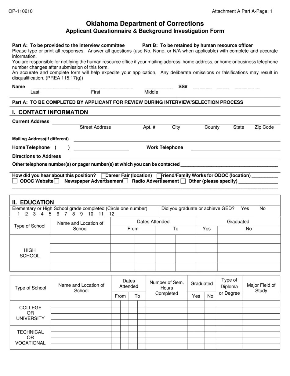 DOC Form OP-110210 Attachment A - Fill Out, Sign Online and Download