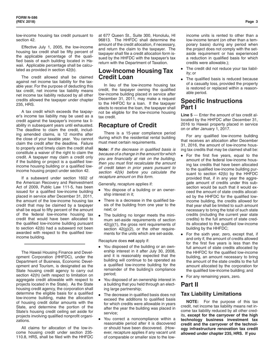 Form N586 2018 Fill Out, Sign Online and Download Fillable PDF