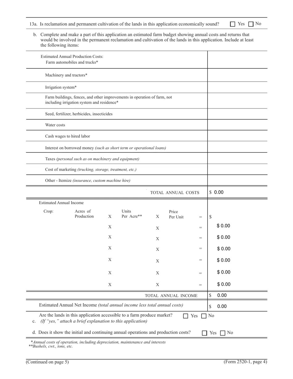Form 25201 Download Fillable PDF or Fill Online Desert Land Entry